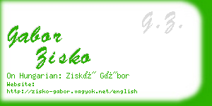 gabor zisko business card